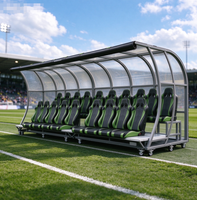 Banc de Reserves Double Rangée de Luxe DTXB-VIP pour Joueurs de Football – Abri Mobile pour Équipe sur le Côté du Terrain – Sièges pour Joueurs de Reserves pour Stades de Football