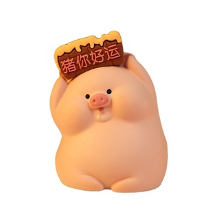 Figurine en résine de cochon, décoration créative pour la maison, ornement de bureau, décoration en forme d'animal, cadeau - Product Image 5