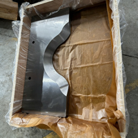 Cuchilla de corte hidráulica resistente al desgaste para varillas corrugadas y guillotinas, ideal para el corte de acero metalúrgico.