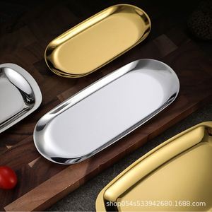 Nordic Style Stainless Steel Tray, Polished Mirror Surface Plate for Afternoon Tea, Towel Placement and Jewelry Collection - Product Image 2