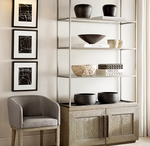 Meuble de rangement de luxe postmoderne pour bureau à domicile, console de salon, bibliothèque en bois massif - Product Image 2