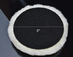 US Local Stock Ships In 24H Free Shipping USA 4PCS 5&quot; Hook And Loop Auto Wool <strong>Buffer</strong> Wheels Polishing Waxing Buffing Pads - Product Image 5