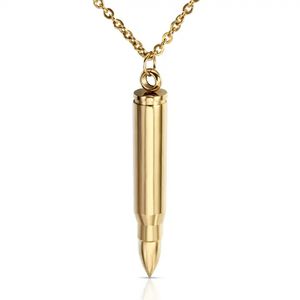 Collana da Uomo di Tendenza Street Hip Hop con Ciondolo a Proiettile in Acciaio Inossidabile Placcato <span class=keywords><strong>Oro</strong></span> Argento Inciso per Gioielli <span class=keywords><strong>Maschili</strong></span> - Product Image 5