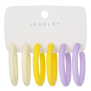 Pendientes de aro en forma de C, colores acrílicos tipo caramelo, diseño geométrico para mujer, joyería de moda - Product Image 5