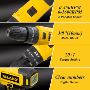 Taladro Inalámbrico de 21V con Motor de Escobillas, Mango Ergonómico y Clip <span class=keywords><strong>para</strong></span> Cinturón <span class=keywords><strong>para</strong></span> un Uso Sencillo en Sitios de Trabajo - Product Image 5