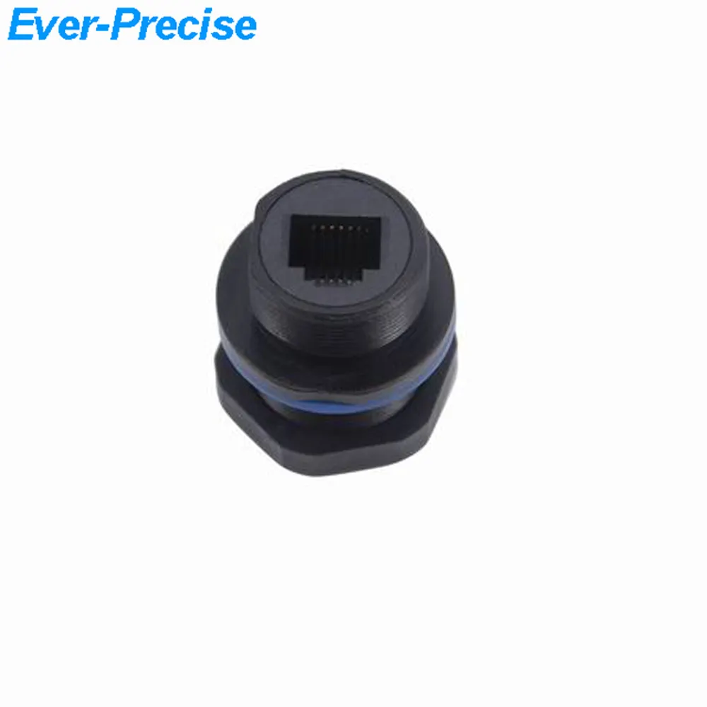 waterproof connector IP67 RJ12 6pin to 6pin connector Female to Female Outdoor M20 6P6C Panel Mount Waterproof RJ11 Connector