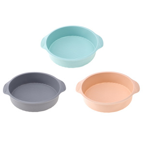 Moule à gâteau rond en silicone avec poignée, 28 cm, réutilisable, antiadhésif, résistant à la chaleur, pour pain, gâteaux et four domestique - Product Image 6