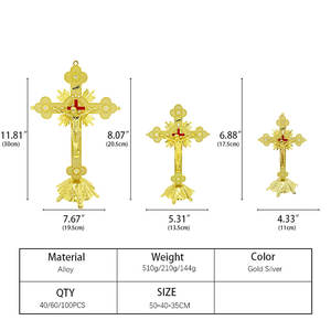 2023新教堂家居装饰小雕像站立耶稣受难像桌子十字架与基础天主教十字架 - Product Image 6