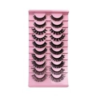 10 paires de cils de bande russes DD Curl faux cils moelleux vaporeux faux vison cils Pack