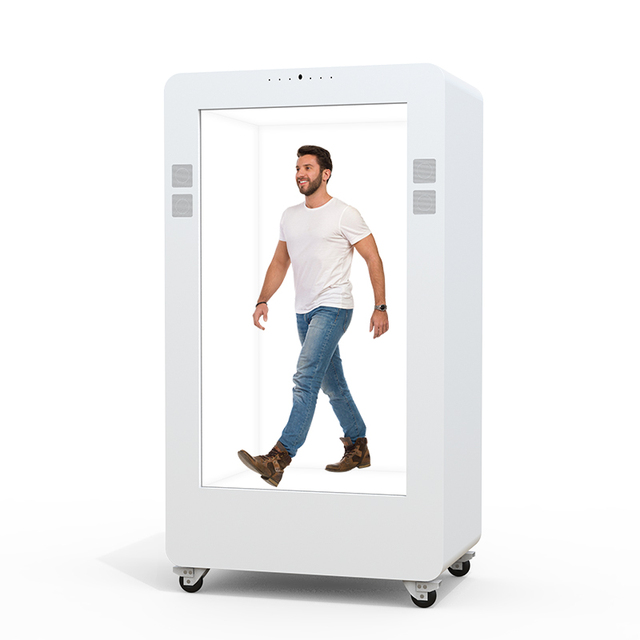 55 Inch Indoor 3D Hologram Interactive Video Holographic Touch Screen Box LCD Transparent Showcase Holobox