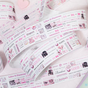 1 rollo de cinta para <span class=keywords><strong>escuchar</strong></span> la serie Spring de patrones coreanos, manual para teléfono móvil, tarjeta trasera, Collage decorativo - Product Image 3
