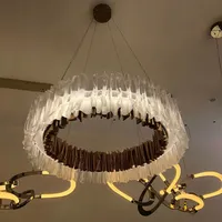 Lampu Gantung LED Akrilik Kamar Tidur Hangat Kafe Restoran Barat Minimalis Modern Nordik