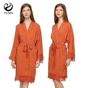 เสื้อคลุมผ้าฝ้ายผ้าเรยอนสำหรับผู้หญิงเสื้อคลุมสำหรับงานแต่งงานเจ้าสาว - Product Image 3