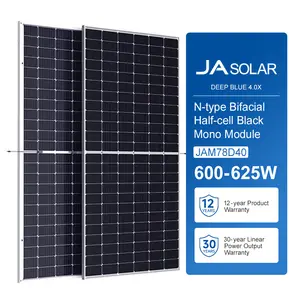 JA Solar N type Bifacial Double Glass High Efficiency Mono Module 600W 605W 610W 615W 620W Solar Panels