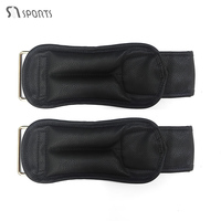 En gros, Poids de cheville réglables en cuir double face avec logo personnalisé pour l'entraînement de force des bras et des jambes, remplissage sable de fer