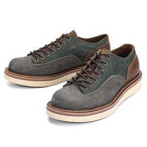 Amei Kaki – Chaussures décontractées d'été pour hommes, style motard vintage américain, en cuir véritable, rehaussantes, respirantes, à lacets, antidérapantes - Product Image 6