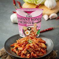 Pâtes instantanées de konjac en tasse, spaghetti, sachet de kimchi, 100% naturel, faible en glucides, riches en fibres, halal, casher, HACCP, nouilles saines