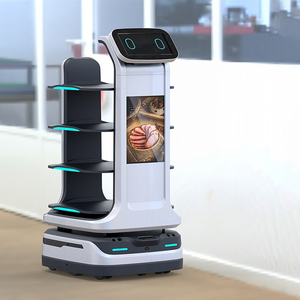 Robot inteligente para entrega de alimentos, robot para trabajo de reparto de comida, robot para hoteles, robots para restaurantes, robot para entrega de alimentos fabricado en China - Product Image 2