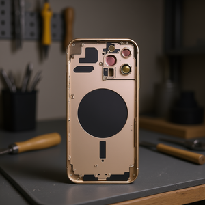 Carcasa Intermedia con Tapa Trasera para iPhone 13 Pro Max Dorado - Product Image 3