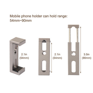 Accessoires pour appareil photo OBO, alliage d'aluminium, rotation à 360 degrés, double rotule, bras magique pour appareil photo + clip pour téléphone, noir + vert, 97g - Product Image 3