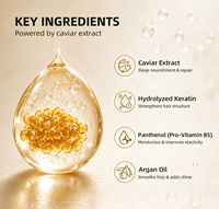 Ensemble shampoing, après-shampoing et masque capillaire au caviar, routine complète de soin à la kératine 400ml+400ml+500ml, nourrit, répare, donne brillance, OEM