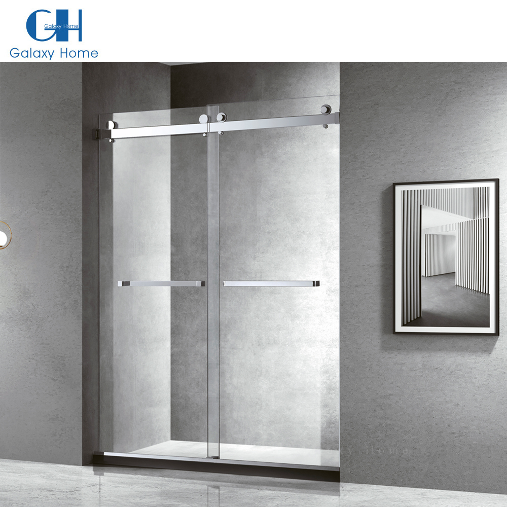 10mm Thickness Rectangle Shower Cubicle Enclosure Frameless Two Sliding Doors Bath Complete Shower Room