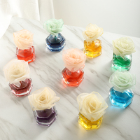 Diffuseur de parfum d'ambiance en verre en forme de rose, 60 ml, sans BPA, pour huiles essentielles, aromathérapie, haute qualité