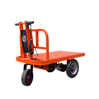 Chariot électrique à batterie 1000W, capacité de charge maximale 500 kg, chariot à plateau plat pour le transport de briques, petit chariot de travail à plateau plat