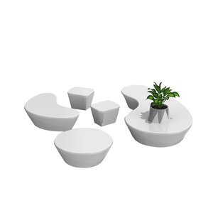 <span class=keywords><strong>Panchina</strong></span> in Legno Creativa per Arredo Urbano, <span class=keywords><strong>Panchina</strong></span> in Fibra di Vetro per Giardino e Patio, Set di Mobili per il Tempo Libero <span class=keywords><strong>con</strong></span> Tavolo - Product Image 5