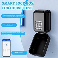 Boîte de verrouillage à clé intelligente TTLock APP et déverrouillage par mot de passe Boîte de verrouillage murale électronique pour maison Airbnb Realtor Office Room Keys Safe