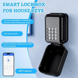 Smart Key <strong>Lock</strong> Box TTLock <strong>APP</strong> and Passcode Unlock Electronic Wall Mount <strong>Lock</strong> Box for House Airbnb Realtor Office Room Keys Safe - Product Image 2