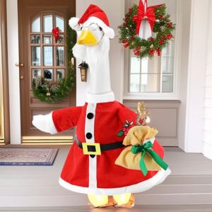 Juego de Gansos Navideños Europeos Americanos de Poliéster para Porche, 23 Pulgadas, Decoraciones Navideñas para Jardín, en Stock - Product Image 1
