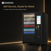 BANDENG 6610Pro 22T Vitrina Refrigerada para Snacks y Bebidas con Mecanismo de Elevación Desmontable, de 4°C a 25°C