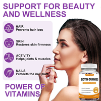 Ausreson Marque privée Biotine Gommeuse Croissance des cheveux Collagène Biotine Shampooing Complément Gommes Biotine