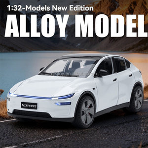 Nouvelle Voiture Miniature 1:32 Tesla <span class=keywords><strong>Model</strong></span> <span class=keywords><strong>Y</strong></span> avec Son et Lumière, Portes Ouvrables, Modèle en Alliage à Tirer en arrière, Jouet de Collection, Cadeau pour Garçon - Product Image 3