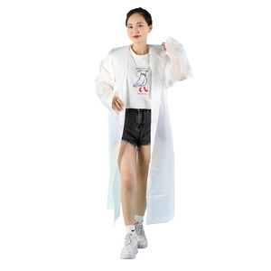 Eva Thickened Drawstring Raincoat For Men And Women Waterproof Travel Wear One Piece Portable Adult <b>Poncho</b> - Product Image 5