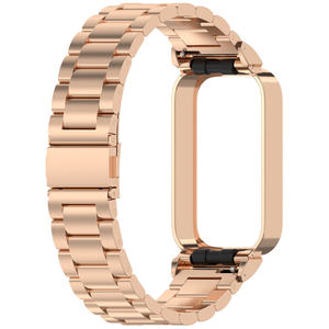 Bracelet de montre intelligente en acier inoxydable Redmi Band3 & pour Band9 Active avec étui et fermoir rabattable, 4 couleurs - Product Image 3
