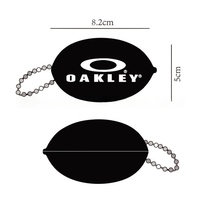 Dompet Koin Karet PVC Lembut dengan Logo Kustom dan Rantai Bola untuk Hadiah Promosi