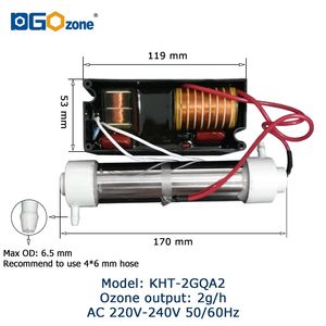 Generador de Ozono con Tubo de Cuarzo 1G/2G/3G, Ozonizador para Purificar Aire y <span class=keywords><strong>Agua</strong></span>, Purificador de <span class=keywords><strong>Agua</strong></span> O3 para Spa y Acuario, Purificador de <span class=keywords><strong>Agua</strong></span> para el Hogar DGOzone - Product Image 5