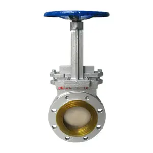 China Manufacturer's Manual Knife Edge Gate Valve DN50-DN400 Double Flange for General Application Price List Available