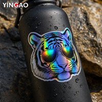 Pegatina Personalizada con Corte a Troquel, Holográfica, Láser, Vinilo Impermeable de Grado Profesional, Estética, Cualquier Logotipo Impreso para Decoración de Portátiles