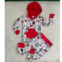 Ensemble de survêtement personnalisé en bambou pour bébé, sweat-shirt et pantalon à capuche pour tout-petit, ensemble 2 pièces en bambou pour enfants