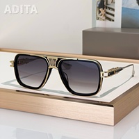 ADITA GRAND DECADE TWO Lunettes de soleil de haute qualité pour hommes et femmes, lunettes de soleil de créateur, style classique rétro, luxe, acétate, UV400, avec boîte
