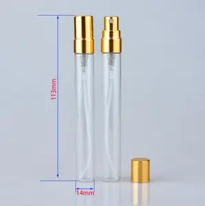 Botol tes sampel kecil parfum semprot kaca isi ulang 3ml 5ml 10ml dengan paket kotak kertas