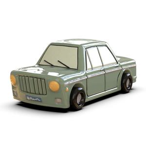 Hand bemalte dekorative Küchen geschirr Porzellan klassisches Coupé Pony Auto Modell Miniatur behälter Keramik Vorrats glas - Product Image 1