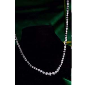 Xinfly <span class=keywords><strong>gioielli</strong></span> raffinati 3.0ct collana Tennis diamanti naturali stile Hip Hop <span class=keywords><strong>FG</strong></span> SI1 42cm - Product Image 6