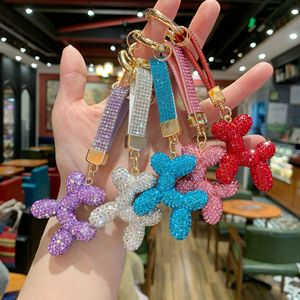 Sparkling Rhinestone Bow Keychain Luxury Bling Crystal Diamond Bag Charm Fashion Glitter <b>Keyring</b> Car Keychain Decoration Pendant - Product Image 3