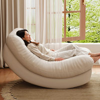 Fauteuil à bascule décontracté et confortable, fauteuil inclinable individuel avec repose-pieds, rembourrage épais et doux, fauteuil de relaxation d'intérieur