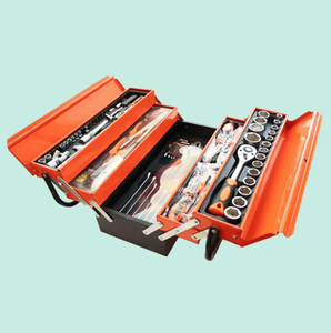 Ensemble d'outils ménagers en fer de 85 pièces pour fabricants, outils à main <span class=keywords><strong>avec</strong></span> boîte à outils, clé à <span class=keywords><strong>cliquet</strong></span>, douilles pour réparation - Product Image 4