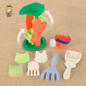Ensemble de jouets de plage pour enfants, seau à sable, 7 pièces, pelle, râteau, moules d'animaux, jouet de plage d'été en plein air - Product Image 5